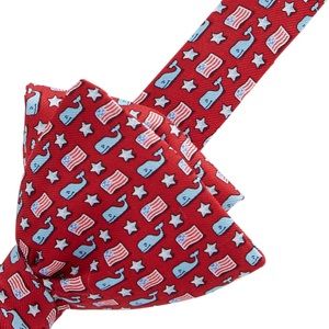 Vineyard Vines Whale & Flag Red Bow Tie